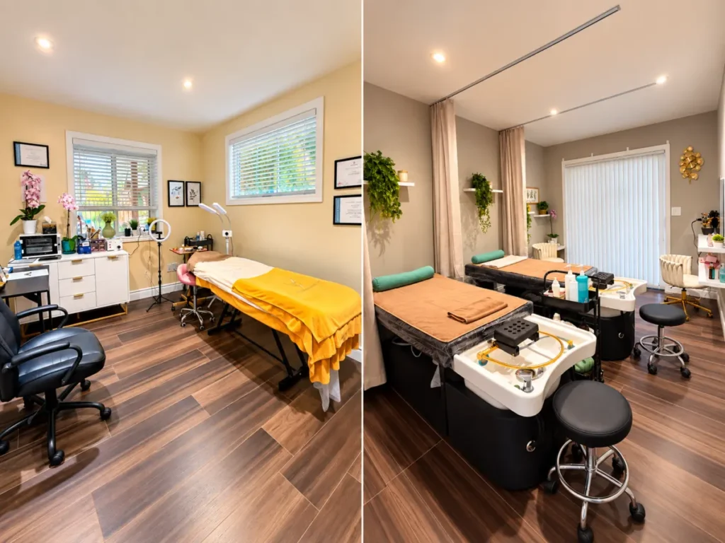The permanent makeup room and the head spa room at Vivi Brows & Head Spa
